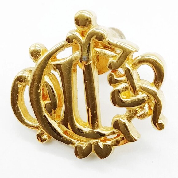 Christian Dior Pierced Earring Gold 200-073125 - Picture 2 of 9